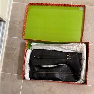 Tory Burch Black Leather Boots